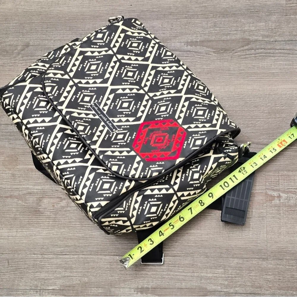 Petunia Pickle bottom diaper bag, geometric design, backpack & shoulder straps